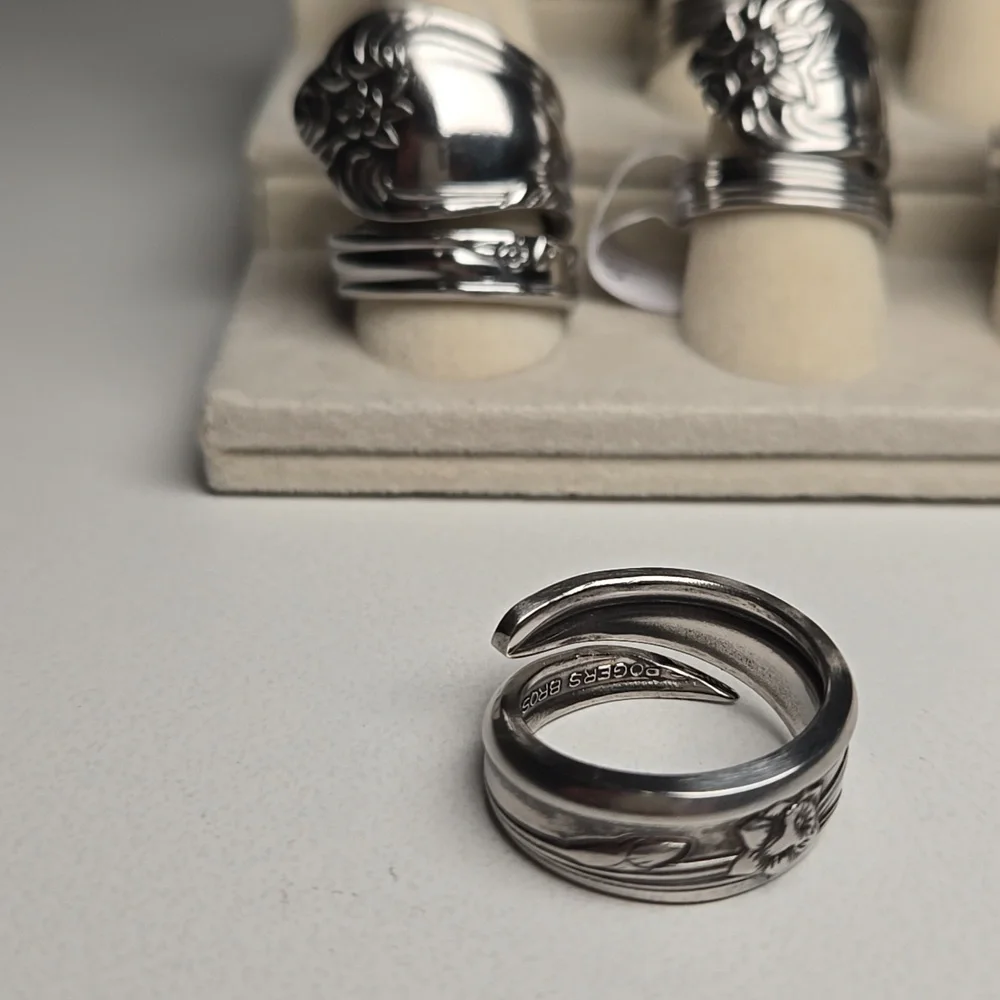 An Assortment Of Stainlesss Steel Spoon Rings